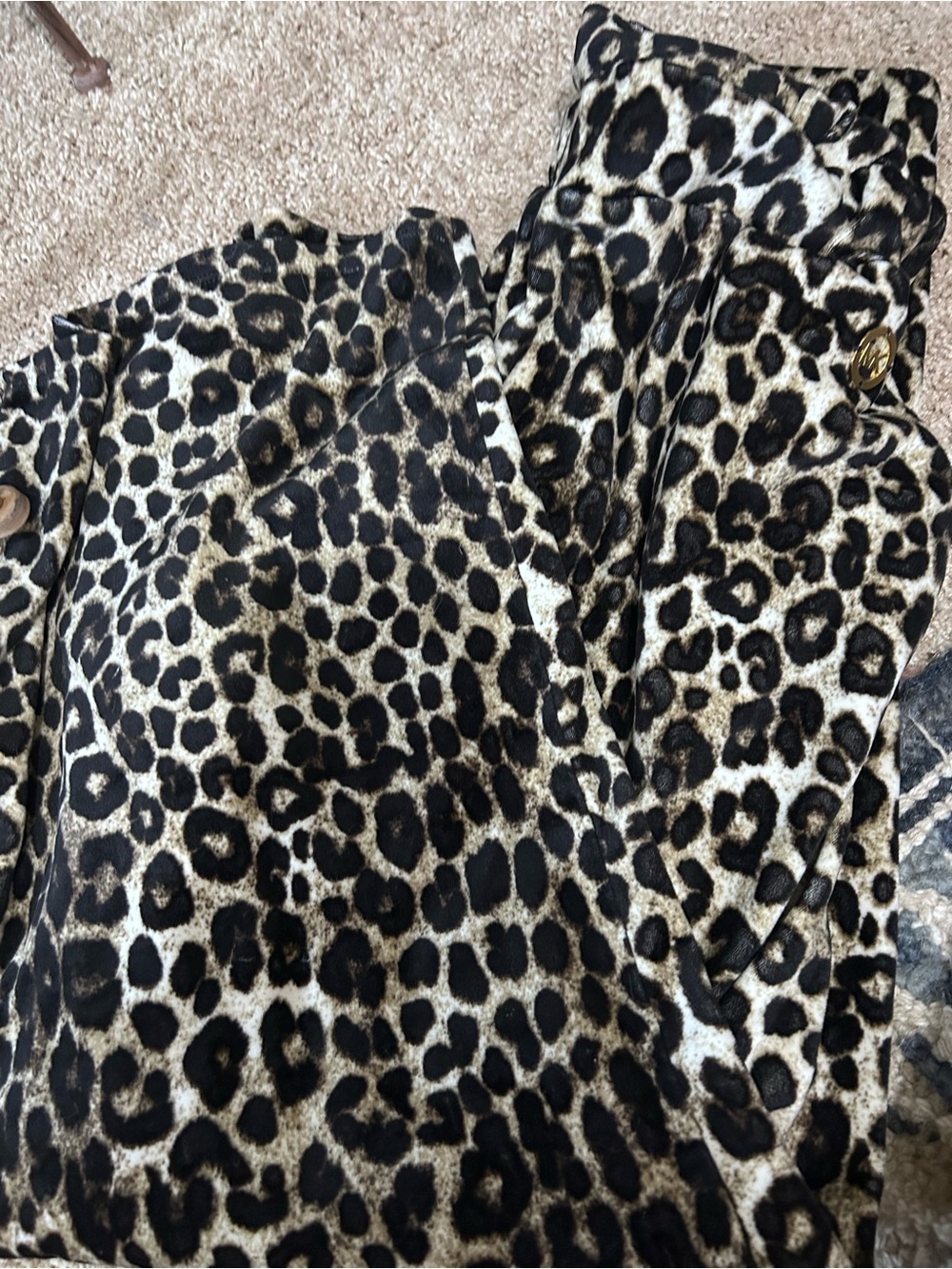 Leopard Print cozy soft pants - Classic Animal Print petite medium